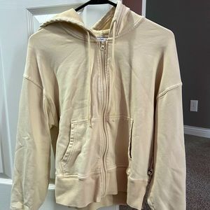 Cream zip up
